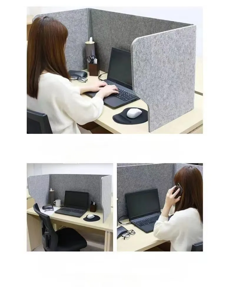 Office sound-absorbing screen anti-self-assembly isolation waterproof anti-transparent station baffle can be folded