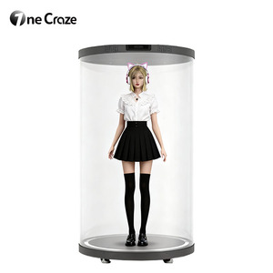 75-inch ai Holographic Pod cabin ảo chào đón người đàn ông màn hình trong suốt tương tác ai <span class=keywords><strong>3D</strong></span> ba chiều kỹ thuật số con người biển hiệu - Product Image 6