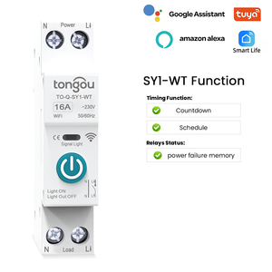 TONGOU SY Serie de interruptores inteligentes Disyuntor en miniatura inteligente Tuya Ewelink Alexa Asistente de Google Control MCB Tipo 220V 50A 63A - Product Image 4