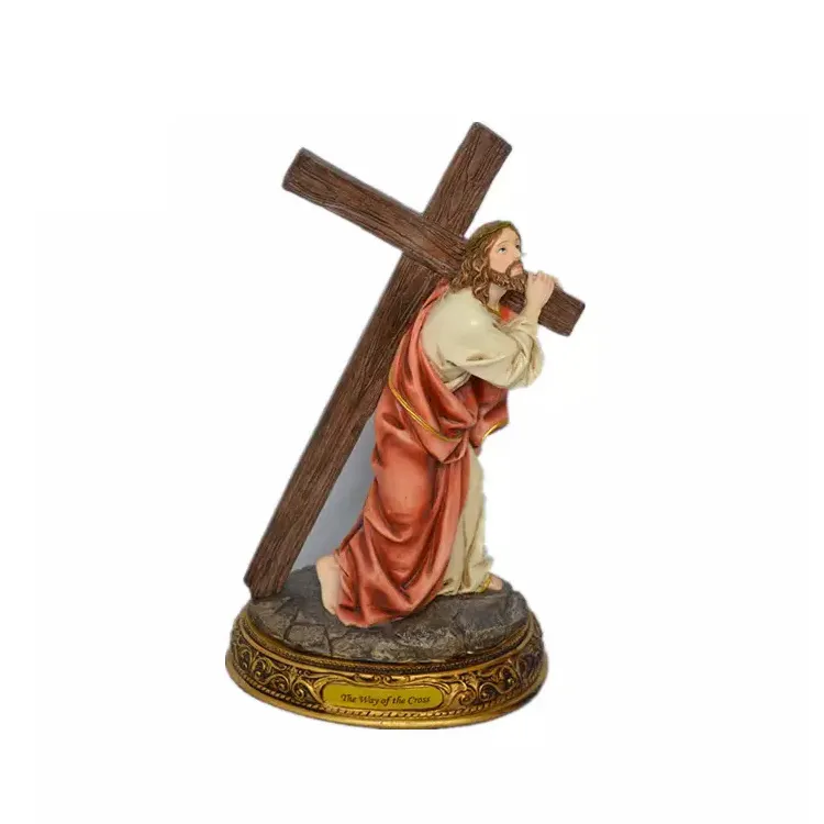 공장 판매 신제품 제조자 3d 예수 십자가 작은 천사 동상