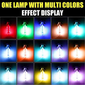 1 çift araba LED geniş ışık silikon T10 RGB 5050 6SMD yüksek parlaklık 7 renk uzaktan kumanda ile 12V küçük ışıklar yanıp - Product Image 5