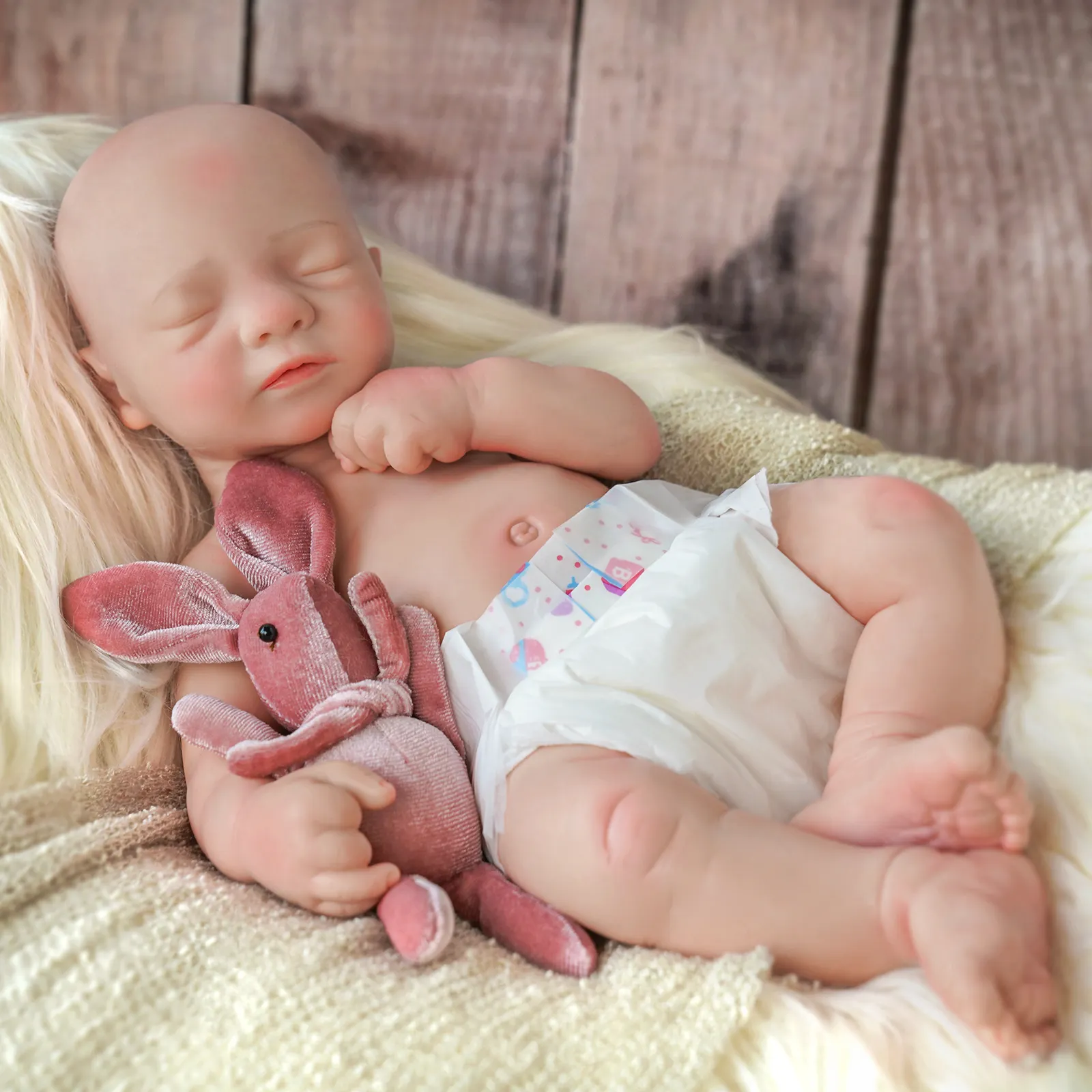 ベビーサイドのリアルなフルシリコン生まれ変わった赤ちゃん人形新生児幼児生まれ変わった人形