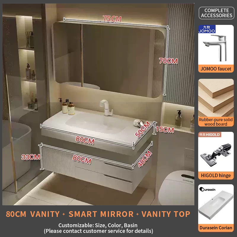 80Durasein Countertop + Smart Mirror