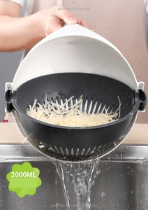 Multi Manual Slicer Rotate Vegetable Cutter With Drain Basket Multi-function Kitchen <strong>Veggie</strong> Shredder Grater Slicer <strong>Free</strong> Peeler - Product Image 2