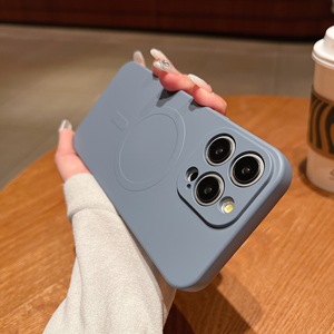 超スタイリッシュなトレンドアラート耐震性シリコーン携帯電話ケースiPhone用バイブラントカラー & 磁気充電必須アクセサリー