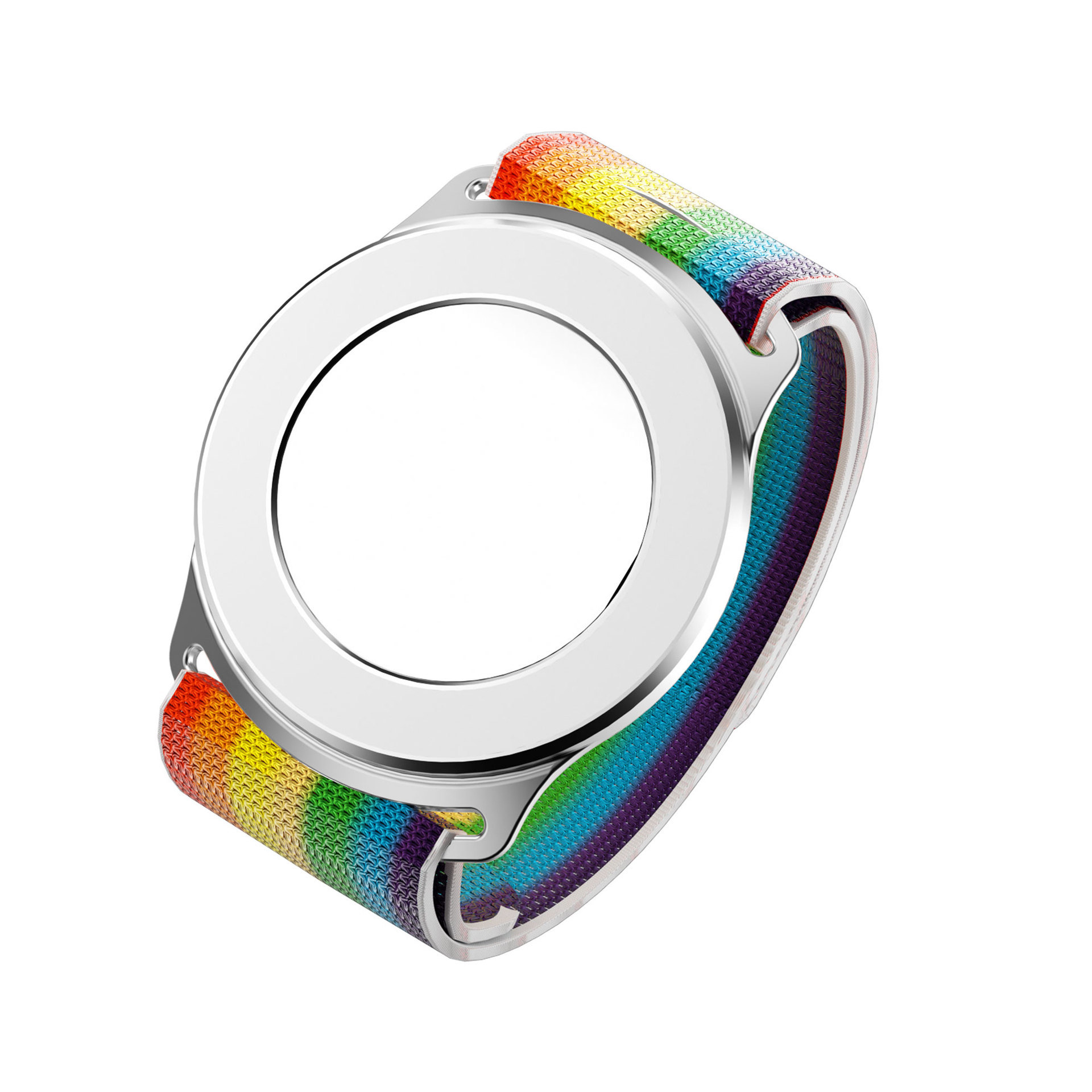 Silver with rainbow wristband and mirror