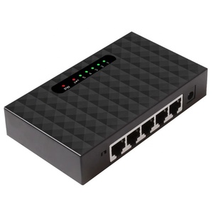 Conmutadores de red Ethernet RJ45 de 5 puertos y 100Mbps, conmutador Gigabit Ethernet con carcasa de plástico, entrada de CC de rango ancho, soporte Vlan - Product Image 2