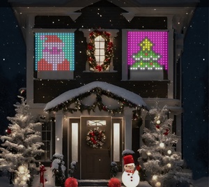 Guirnalda de luces LED RGB inteligentes controladas por aplicación Decoraciones navideñas para exteriores con sincronización de música programable - Product Image 5