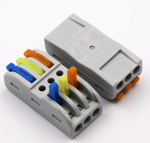 Bloques de terminales tipo prensa rápida para cableado de fuente de alimentación Conectores de cable suave y duro Divisores de cable en múltiples estilos - Product Image 1