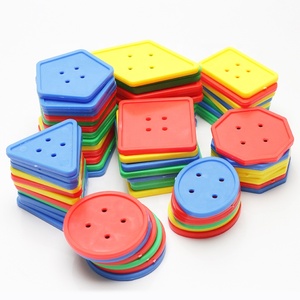 Bambini piccolo filo giocattoli corda di plastica giocattolo filettatura pulsanti gioco fai da te piccole perline giocattoli filettatura blocco perline per bambino - Product Image 1
