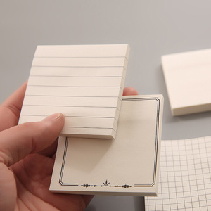 Bloc de notas adhesivas bonitas, venta directa de fábrica, línea de cuadrícula personalizada, Bloc de notas adhesivas en blanco - Product Image 4