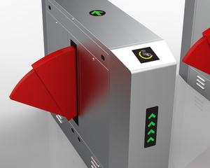 Puerta automática robusta de la barrera de la aleta del sistema del control de acceso del torniquete peatonal - Product Image 5