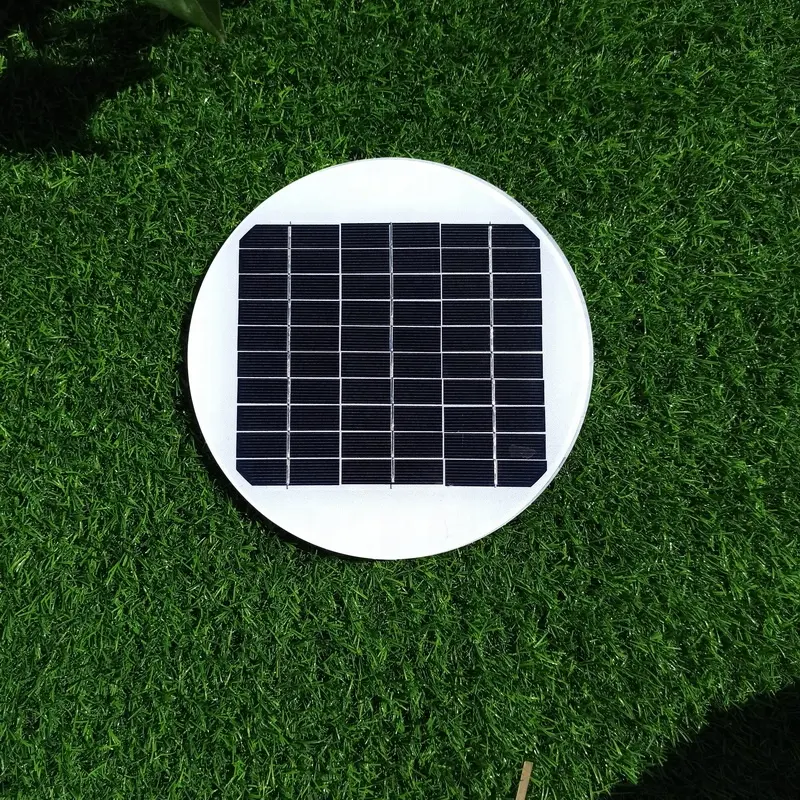 Trung Quốc chi phí thấp của tấm PV Vòng 4 watt thủy tinh ngoài trời pannello solare Dia 210mm 4 Wát panel năng lượng mặt trời 15 V panneau Solaire 15 Volt