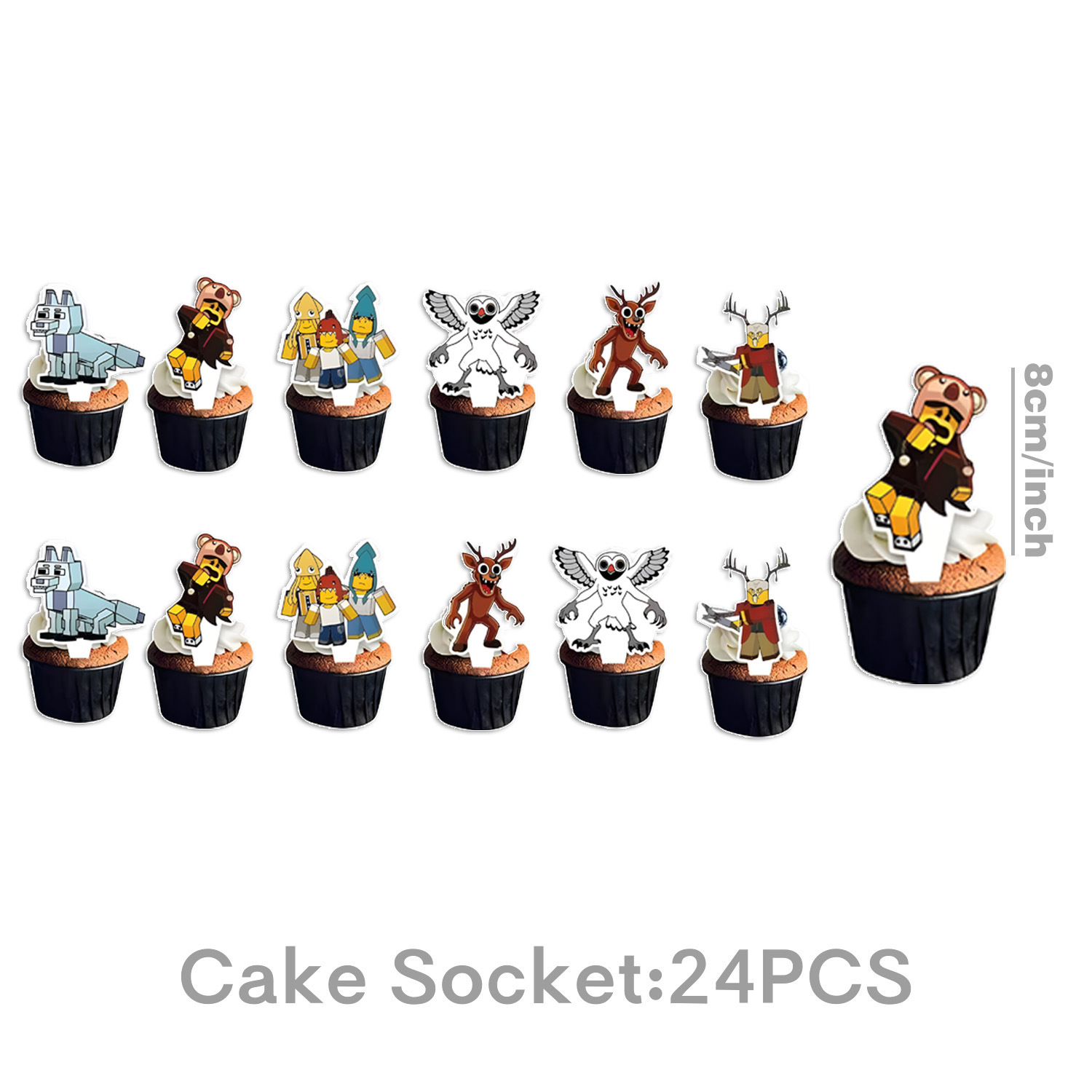 Petit décor de gâteau, 24 pièces