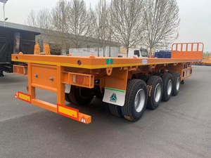 30 40 50 tấn 2 3 4 trục phẳng bán xe tải <span class=keywords><strong>container</strong></span> <span class=keywords><strong>Trailer</strong></span> 48 ft 40 ft 20 ft phẳng <span class=keywords><strong>Trailer</strong></span> để bán - Product Image 6