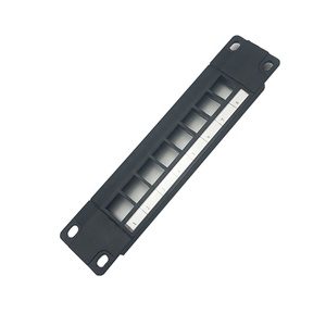 Linkwylan Panel de conexión de 8 puertos 203mm 1U Caja de cableado de red doméstica de montaje en rack RJ45 RJ12 Módulos trapezoidales Panel de conexión vacío en blanco - Product Image 2