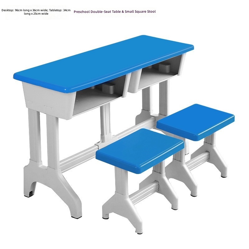 Preschool double desk and stool