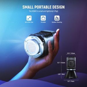NEEWER MS60C RGBWW LED Video Light with 2.4G/APP <strong>Control</strong> 65W Metal Mini RGB COB <strong>Continuous</strong> <strong>Output</strong> Lighting Handheld Spotlight - Product Image 3