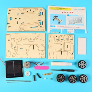 C03050 DIY STEM科学実験キット、3Dパズル木製モデル構築玩具、子供向けDIYソーラーパワーカーSTEMプロジェクト - Product Image 3