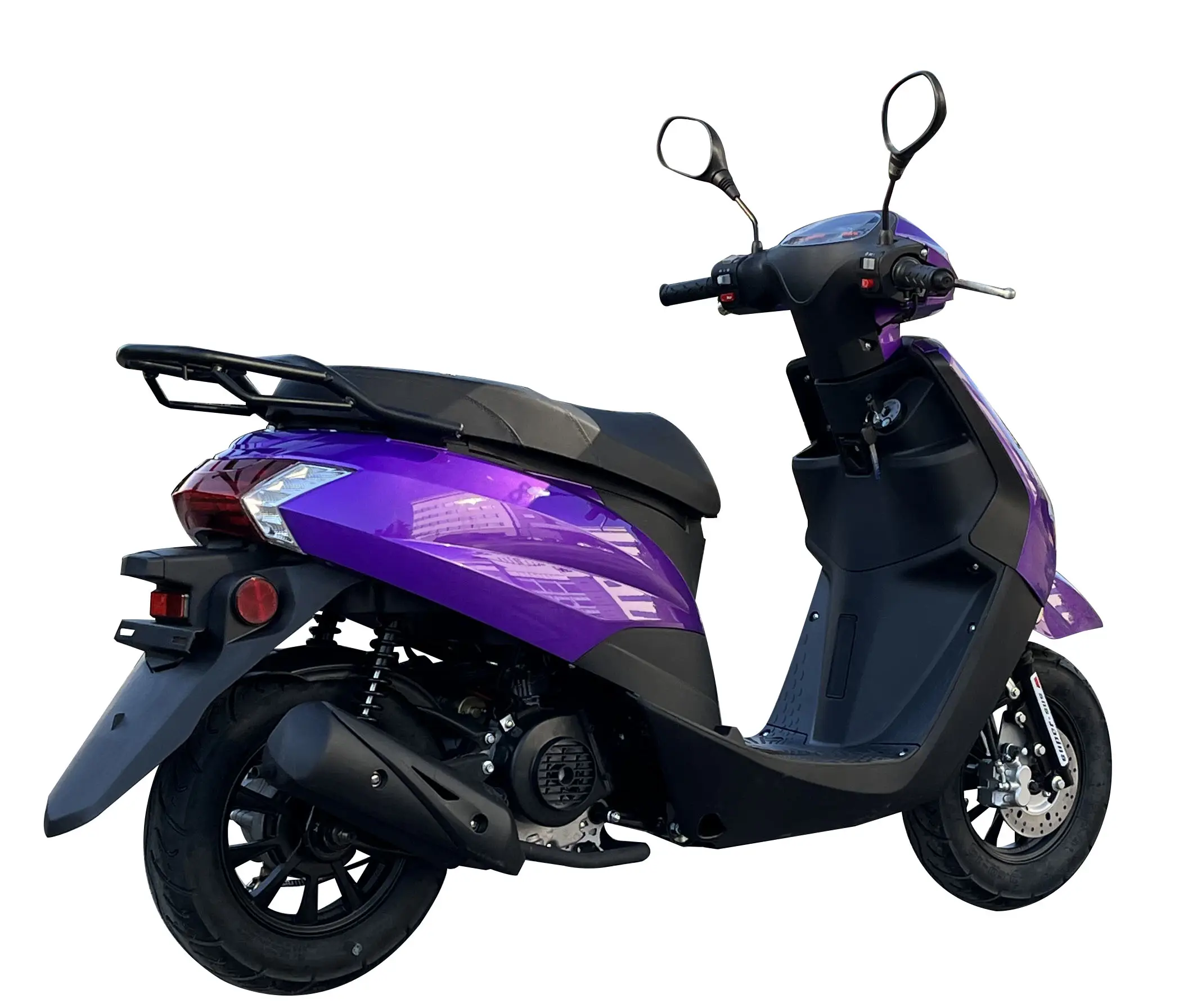 Fornitura di fabbrica scooter a gas per ciclomotore a gas 110cc 49cc con sedile lungo a pedale per adulti