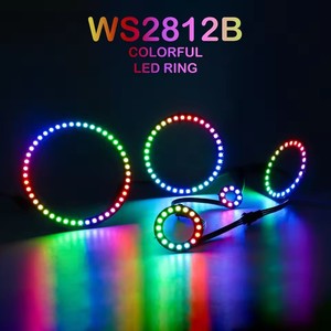 DC5V วงกลม LED 8 16 24 35 45สีแบบ WS2812B พร้อมวงจร WS2812วงแหวน RGB พิกเซลแบบแอดเดรส - Product Image 4