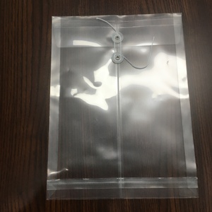 定制批发透明PVC串领带信封顶级优质扣带聚信封透明聚信封带按钮串 - Product Image 4