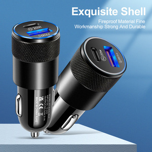 Wholesale 38 Watt Dual Port Usb C Quick Charge 3.0 Car <strong>Charger</strong> Fast Charging USB a USB C Car <strong>Charger</strong> Adapter - Product Image 6