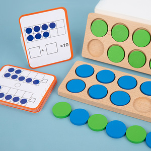 木製番号パズルソーティングモンテッソーリおもちゃ形状ソーティングカウントゲーム就学前の数学学習おもちゃ幼児用 - Product Image 3