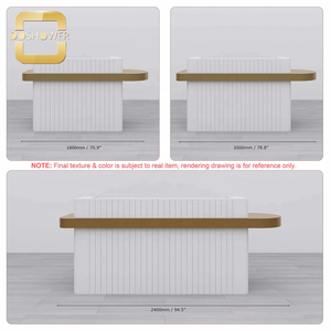 定制尺寸现代简易酒店接待台l形接待台带灯前台接待台 - Product Image 2