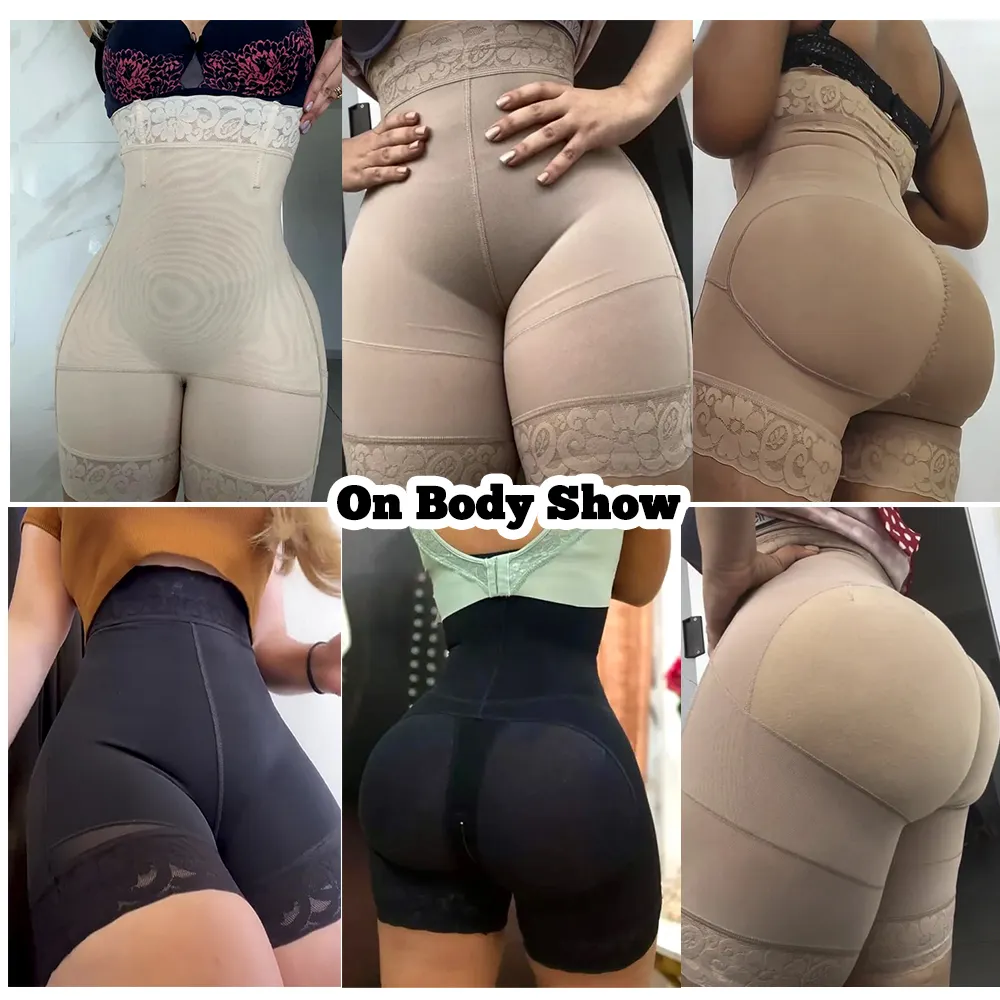 Senza soluzione di continuità a vita alta compressione corpo dimagrante Faja Shapewear donna donna Butt Lifter mutandine Tummy Control Shaper