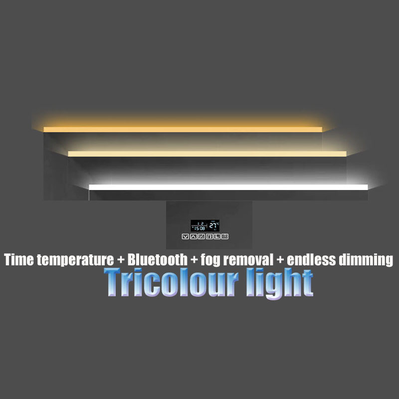 Tri-color light dimmingtime/temperature anti-fogBluetooth
