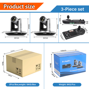 Комплект фотоаппаратов FoMaKo BN502 NDI PTZ 30X оптический зум HDMI PTZ камера и контроллер клавиатуры PTZ комплект - Product Image 2