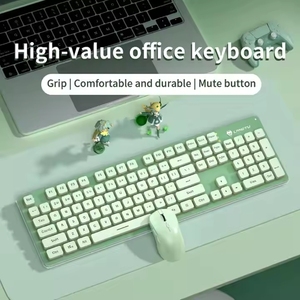Venta al por mayor de fábrica LANGTU LT600 Bluetooth retroiluminado Panel de metal completo membrana luz monocromática teclado inalámbrico juego de ratón - Product Image 2