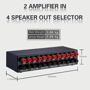 PACKBOX <strong>2</strong> in 4 Out Power Amplifier Sound Switcher Speaker <strong>Switch</strong> Distributor Headphone <strong>Output</strong> Lossless - Product Image 6