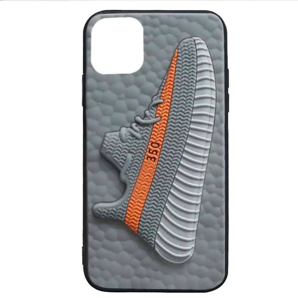 Nieuw Ontwerp 3d Air Siliconen Rubber Sneaker Telefoonhoes Voor Iphone Hoesje 15 14 13 12 Mobiele Telefoon Accessoires Schokbestendig