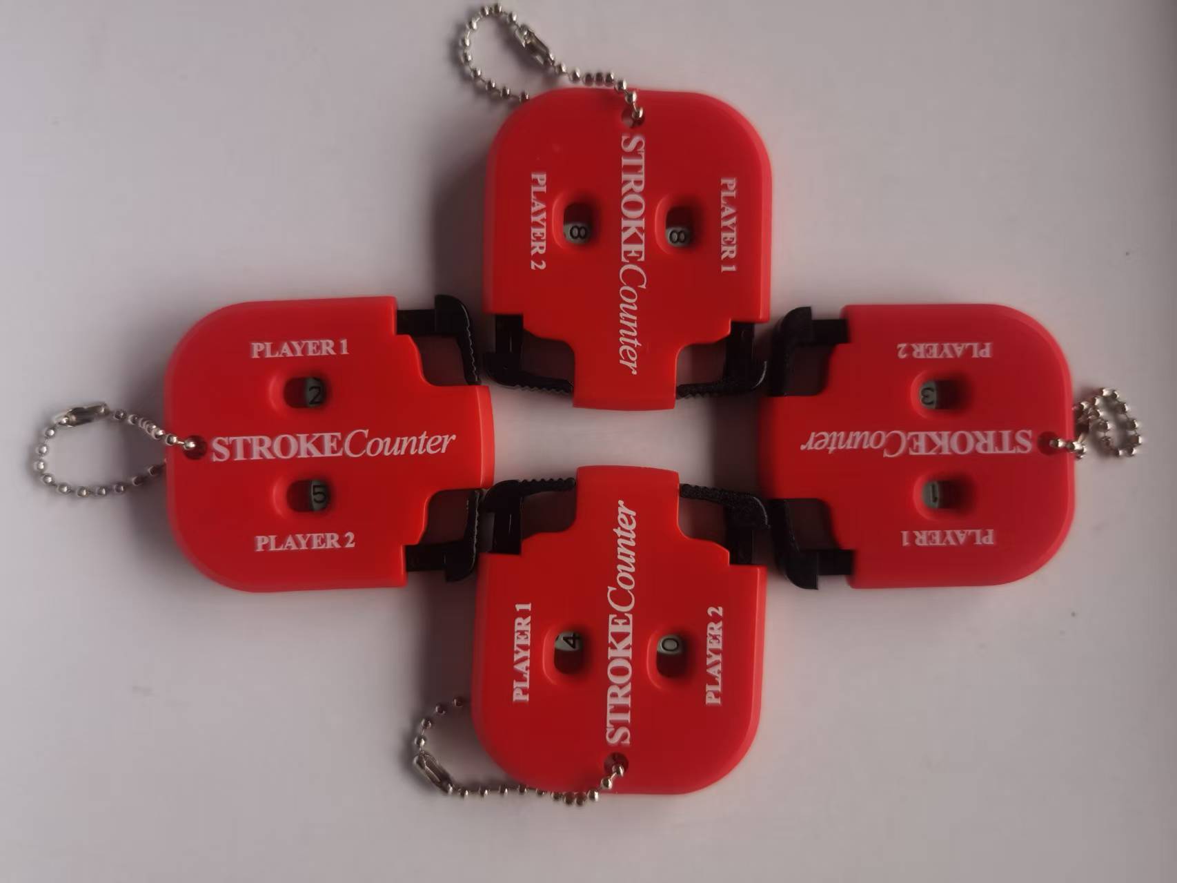 Chaîne de perles suspendues rouges