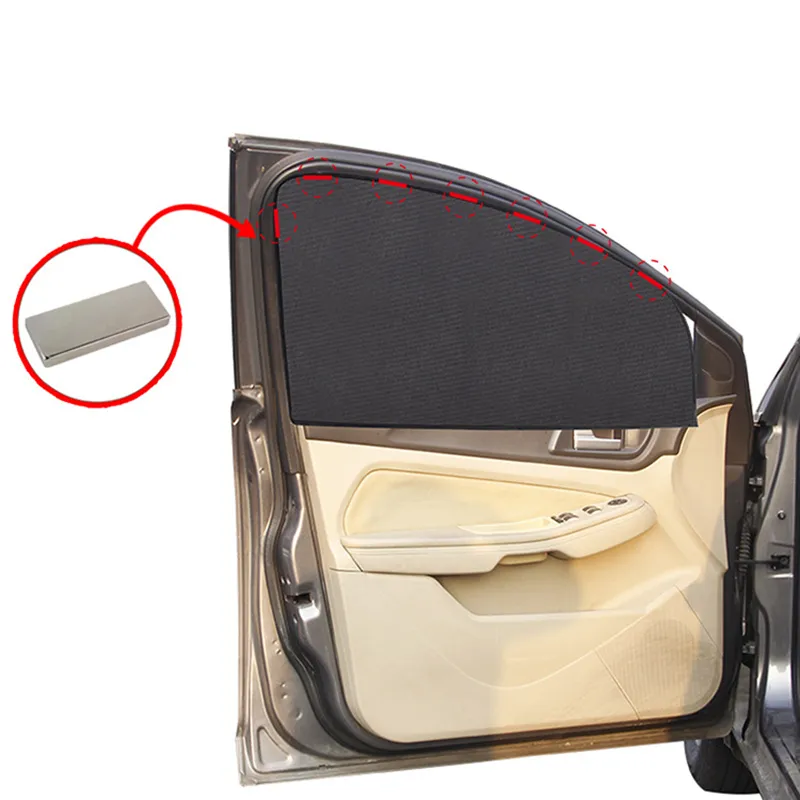 유니버설 자동차 양산 전면 및 후면 사이드 창 커튼 커버 태양 바이저 포켓 UV 보호 여름 제품