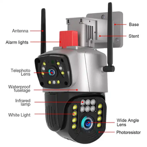Grabación de voz Smart Dual Lens 2mp Seguridad Detección de movimiento Pan-Tilt Ptz Cctv Ip Red Wifi Cámara Reflector Cámara - Product Image 6