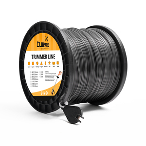 Yüksek kaliteli 3-Pound ticari 095 ''X 925-Ft yuvarlak düzeltici hattı Bonus kesici gri ile ağır naylon ot yiyen dize - Product Image 1