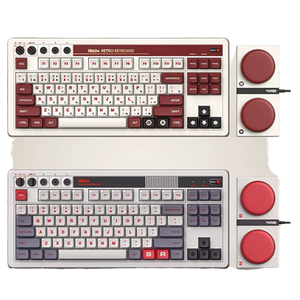 超美しい8BitDoレトロワイヤレスメカニカルキーボード3モデル87キーBT/2.4G/有線用ホワイトアクシスゲーミングキーボード - Product Image 1