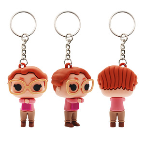 Keychain <span class=keywords><strong>pvc</strong></span> רכה עם תליון גומי בצורת נירוסטה עם תליון mike joyce עבור ארגון מפתח