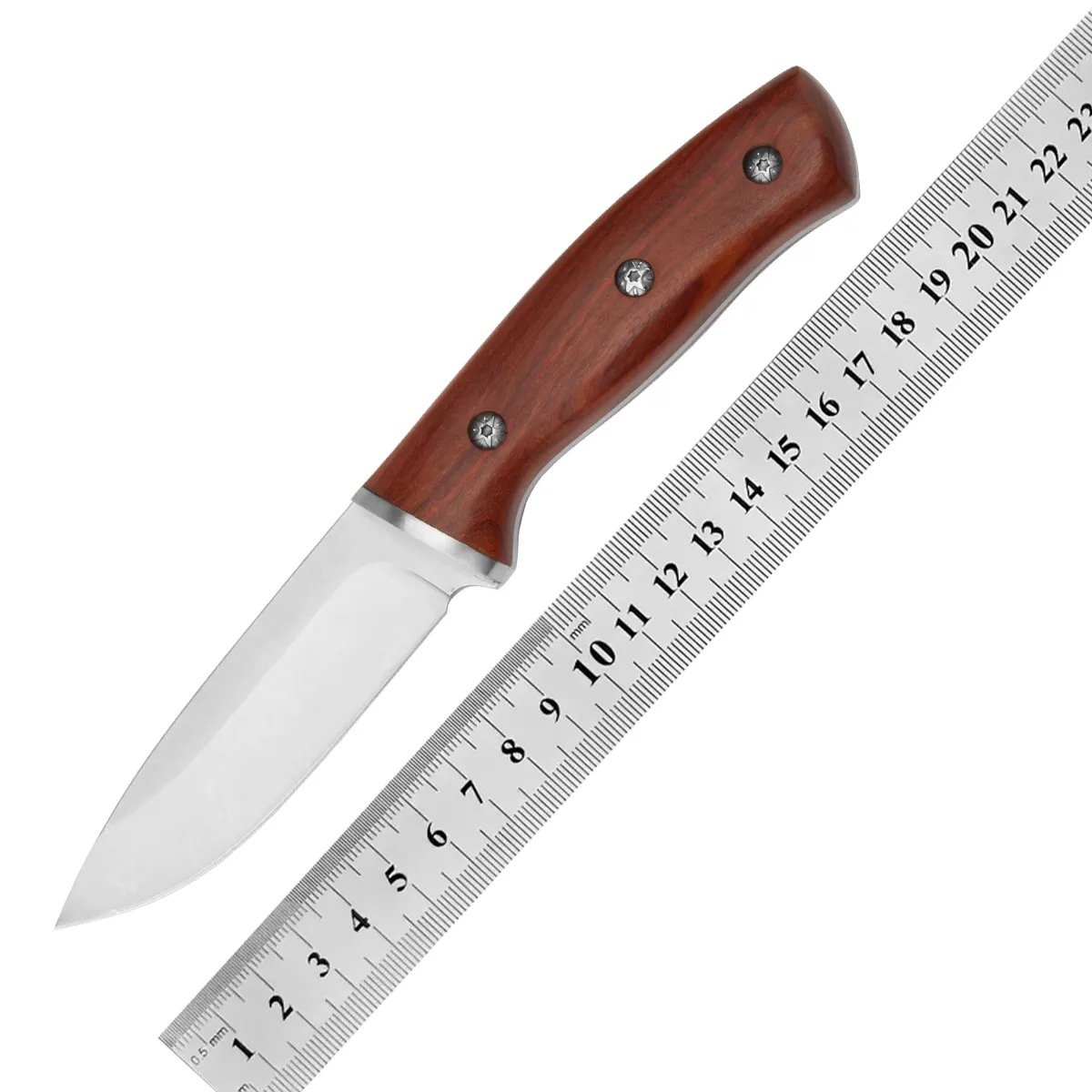 Cuchillo tradicional de acero inoxidable para exteriores, cuchillo de caza para acampar, para cazador de pavo, de acero inoxidable, para exteriores, 2, 2