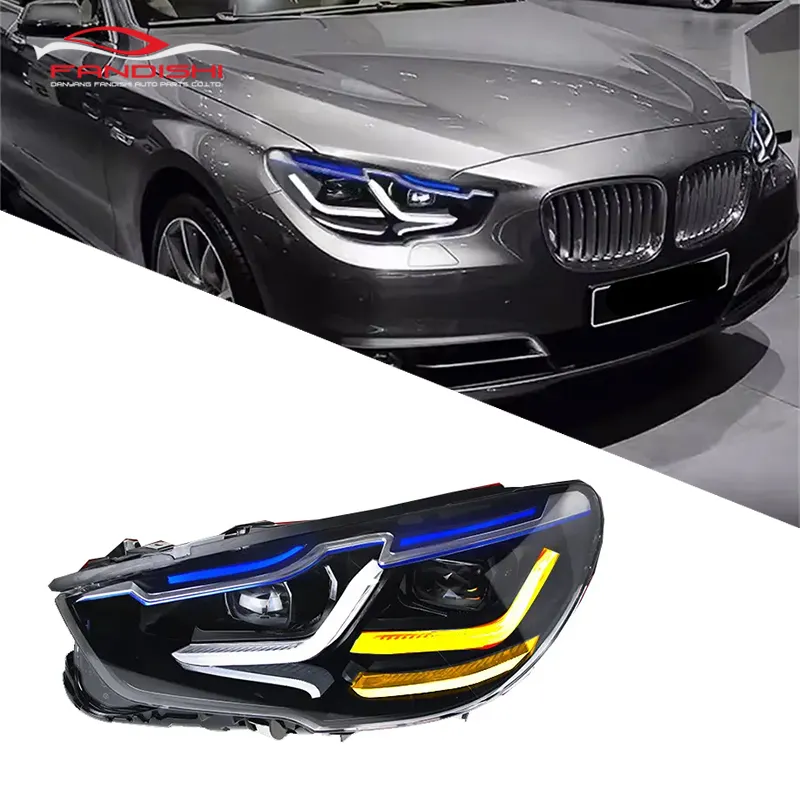 Farol LED completo atualizado, farol dianteiro modificado para BMW Série 5 GT F07 2010-2017, lâmpada frontal plug and play