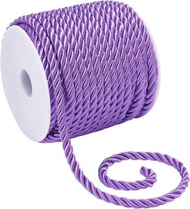 Cuerda de adorno trenzado Cuerda de hilo para decoración del hogar, fabricación de manualidades y artesanía de disfraces Cuerda trenzada de nailon súper suave de 3 hebras - Product Image 1