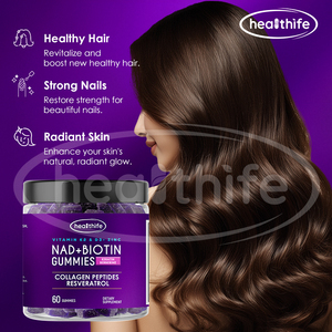 Oem dành cho người lớn NAD bổ sung Biotin chống lão hóa Gummy Collagen Keratin Kẽm Vitamin <span class=keywords><strong>K2</strong></span> D3 NAD + Gummies - Product Image 3