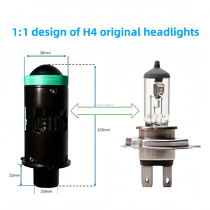 Yeni Mini H4 Lens 55w akıllı sürücü Led yüksek güç H4 Led projektör araba farı motosiklet evrensel - Product Image 3