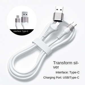 สายชาร์จเร็วแบบท้ออินวันสำหรับไอโฟนแบบ Type-C สำหรับสาย Apple ยาว1ม./2ม. สายแปลงซิลิโคน USB ตัวเชื่อมต่อมุมขวาแบบลาก1อัน - Product Image 2