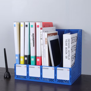 TANGO Office Desktop Multi-layer Storage <strong>File</strong> Rack Plastic Data Basket Four Link Blue <strong>File</strong> Rack - Product Image 4