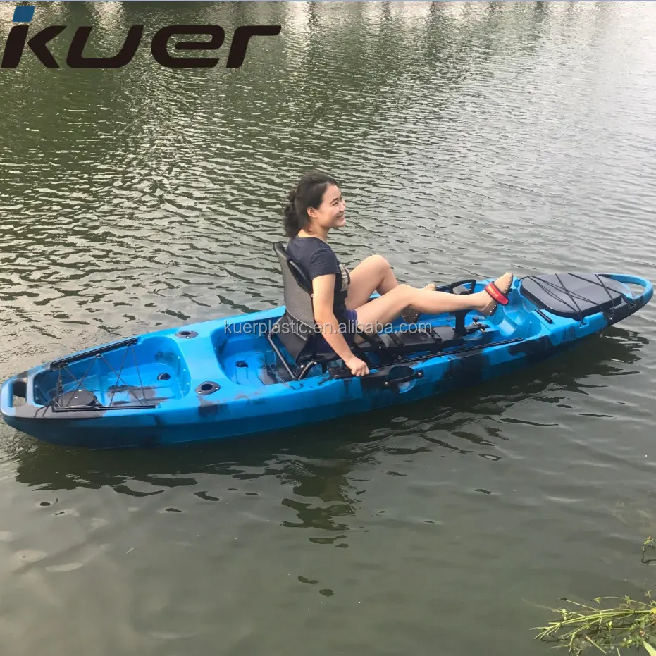 Kuer patent sit on top kayak fishing with pedal
