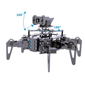 WiFi-Kamera AI Spider Hexapod Robot Pädagogischer DAMPF für Raspberry Pi 4Gen 4B/3B Smart Robot mit WiFi-Kamera und AI-Funktionen - Product Image 1